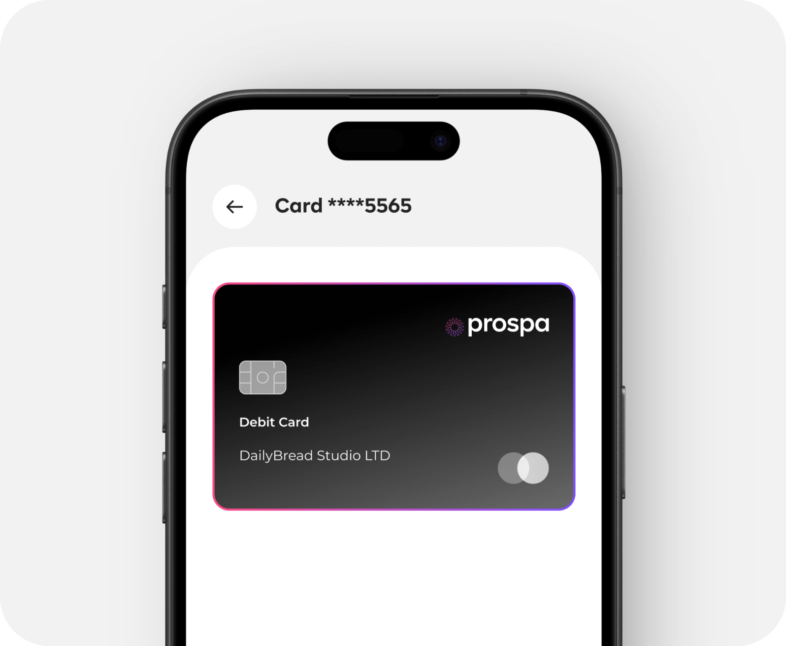 Prospa business account for expense card.